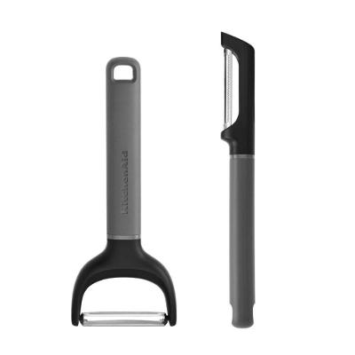 Jogo de Descascadores Y-Peeler e Euro Legumes Aço Inoxidável Cinza Kitchenaid