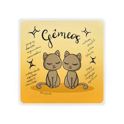 Luminária Mini Box Signos Gêmeos USB Luz Difusa Decorativa Polietileno Bivolt 11,5CM 5W