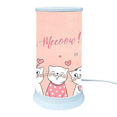 Luminária de Mesa Cute Meow Cat com Iluminação Difusa Branco Hug 14CM