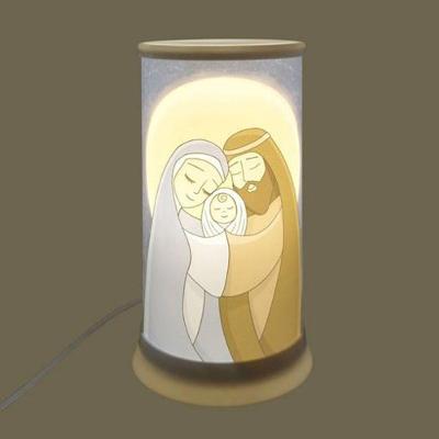 Luminária de Mesa Sagrada Família com Luz Difusa Ideal para Leitura Bivolt Hug 14CM