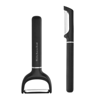 Jogo de Descascadores Y-Peeler e Euro Legumes Aço Inoxidável ABS Preto Kitchenaid