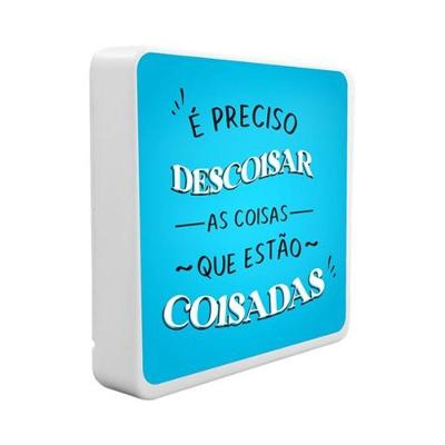 Luminária Box Slim Descoisar USB Luz Difusa para Leitura Bivolt com Fita de LED 5W
