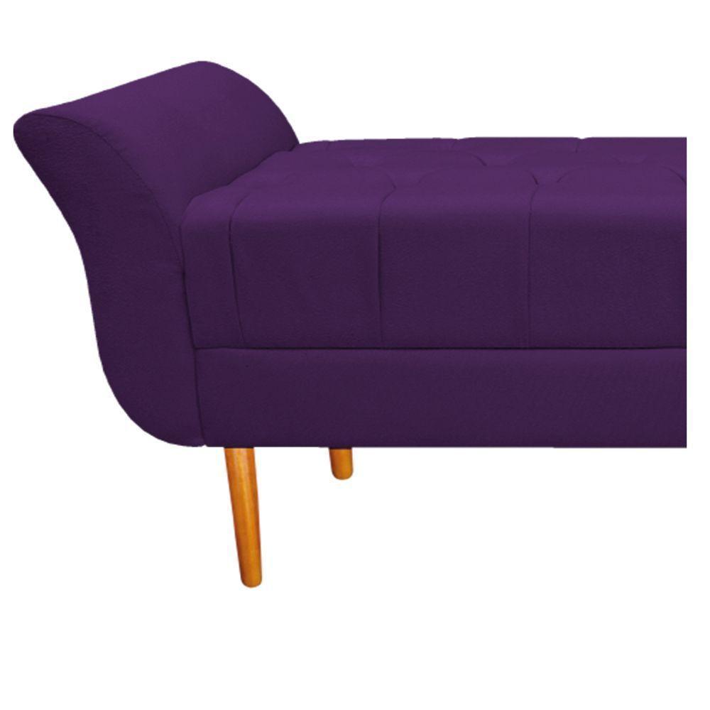 Recamier estofado Ari 195 Cm King Size Suede Roxo - 3