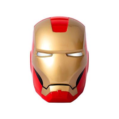 Luminária de Mesa Capacete Homem de Ferro Iluminação Colorida Vermelho Bivolt 21CM