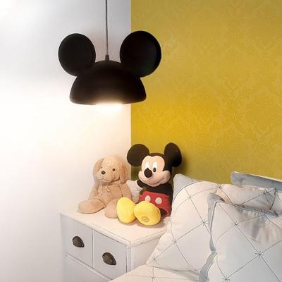 Luminária Pendente Orelhas Mickey Black com Design Inspirado no Mickey Mouse Bivolt