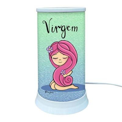 Luminária de Mesa Signo Virgem com Iluminação Difusa Branco Hug 14CM