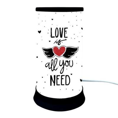 Luminária de Mesa Hug Love Is All You Need Luz Difusa Bivolt 24,5CM