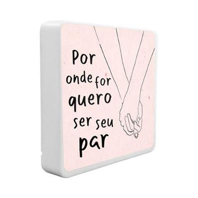 Luminária Box Slim por Onde For USB com Luz Difusa Bivolt e Fita de LED 5W para Decoração e Leitura