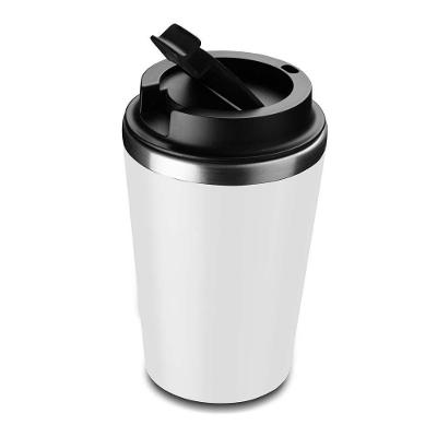 Copo Térmico Parede Dupla Inox 304 Hermético com Rosca para Bebidas Branco 350ML