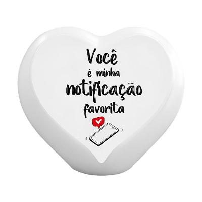 Luminária Coração Minha Notificação Preferida com LED Suave e Uso em Móvel Ou Parede Bivolt 22,5CM