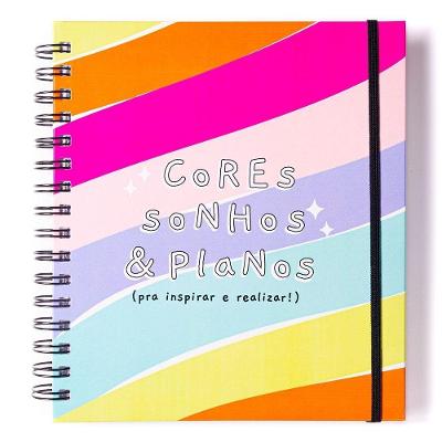 Planner Permanente Cores Sonhos e Planos Focus Day com Fechamento em Elástico 88 Folhas