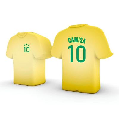 Luminária Camisa 10 Brasil com Formato de Camisa 10 Amarelo Bivolt