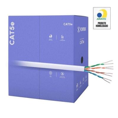Cabo de Rede FK 500C Transmissão de Dados 100% Cobre Branco Fortrek 305M