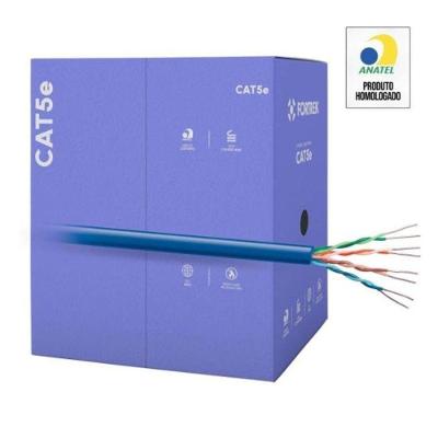 Cabo de Rede FK 500C Transmissão de Dados Condutor Cobre Azul Fortrek 305M