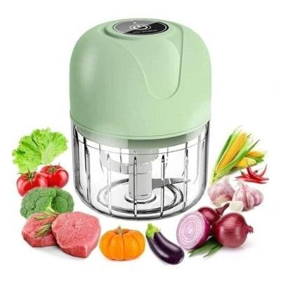 Mini Processador de Alimentos Alho Elétrico Recarregável USB Verde