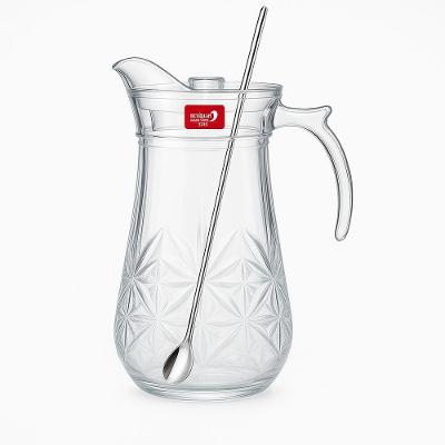 Jarra de Vidro com Tampa 1,7L para Suco Água e Bebidas com Colher Bailarina em Aço Inox GMB