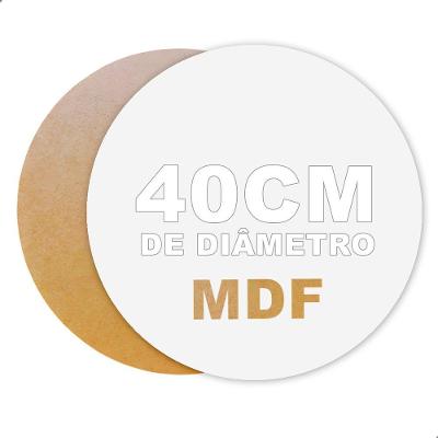 Base para Bolo Kit 10 Bases Redondas MDF Cru 40CM Amadeirado
