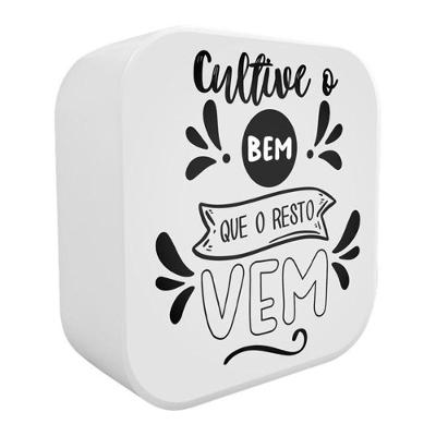 Luminária Box Cultive o Bem com Luz Difusa Ideal para Leitura Bivolt 23CM