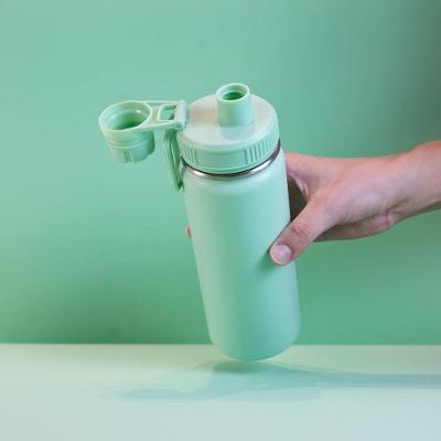 Garrafa com Alça e Bico 780ML em Aço Inox Térmica com Tampa Rosqueável Verde