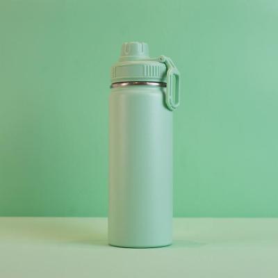 Garrafa com Alça e Bico Parede Dupla Aço Inox Térmica para Bebidas Verde 570ML