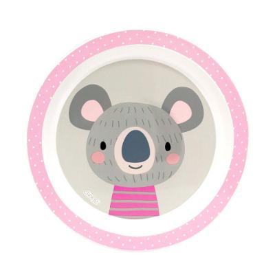 Prato Infantil Coala para Refeicoes Divertidas Resistente Estampa Animada Clingo