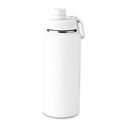 Garrafa Térmica com Alça e Bico 960ml Parede Dupla Aço Inox Uso Diário Branca