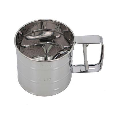 Polvilhador Caneco em Aço Inox com Gatilho para Farinhas e Açúcar Inox
