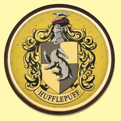 Luminária Brasão Hufflepuff Harry Potter com Luz LED Inclusa Bivolt