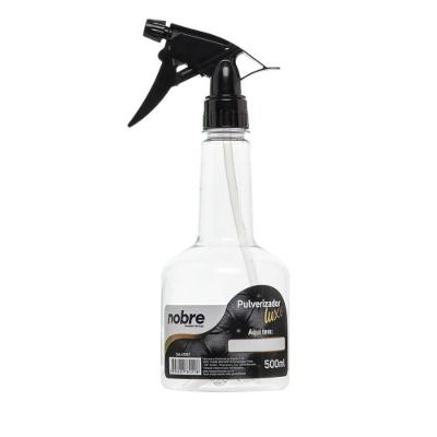 Pulverizador Transparente Luxo com Regulagem e Gatilho Preto Nobre 500ML