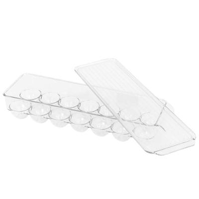 Organizador para Ovos com Tampa de Plástico 14 Espaços Transparente para Geladeira 14L