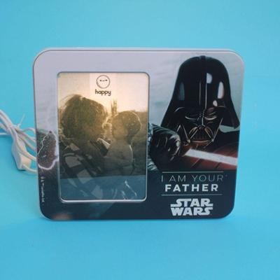 Luminária Porta Retrato 10x15cm Star Wars I Am Your Father Preto Bivolt