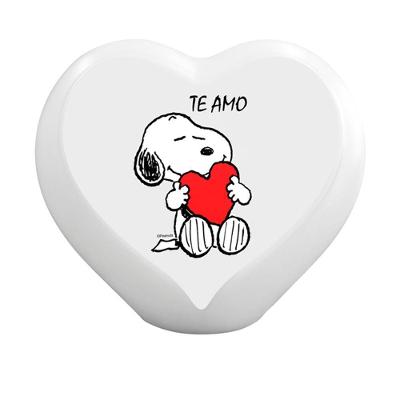 Luminária Coração Led Snoopy - Te Amo com Iluminação LED Difusa Bivolt