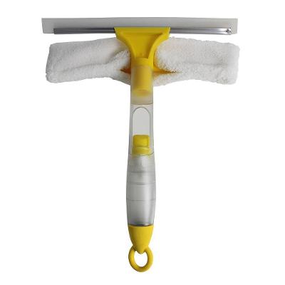 Rodo de Janela com Spray e Luva de Algodão 2 em 1 Polipropileno e Borracha Amarelo Nobre