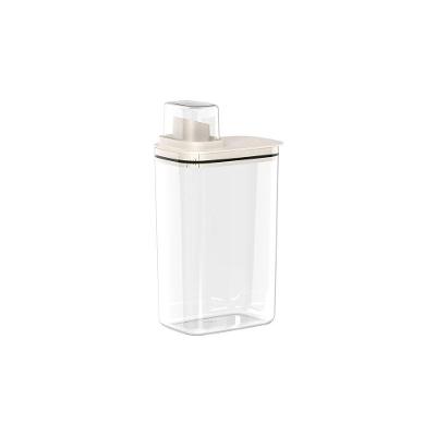 Dispenser de Sabão Flow 2,3L Organizador Multiuso com Tampa Medidora Bege Flow