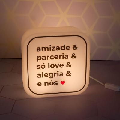 Luminária Box Combinação Perfeita com Uso em Parede Ou Bancadas Bivolt Polietileno
