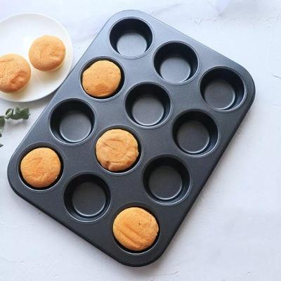 Forma para Pão de Queijo 12 Cavidades Aço Carbono Antiaderente Preta