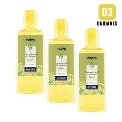 Aromatizante de Ambiente Kit 3 Unidades 140ml Citronela Super Concentrado Nobre