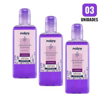 Aromatizante de Ambiente Lavanda Concentrado com Perfume Duradouro Roxo Nobre 3 UNIDADES 140ML