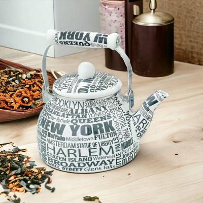 Chaleira New York Esmaltada Ferro para Fogão Elétrico a Gás e Indução 2,5L Charm