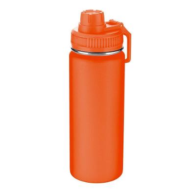 Garrafa com Alça e Bico Parede Dupla Aço Inox Térmica para Bebidas Laranja 570ML