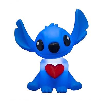Luminária Stitch 3D com Coração Decoração Oficial Disney 32,5CM
