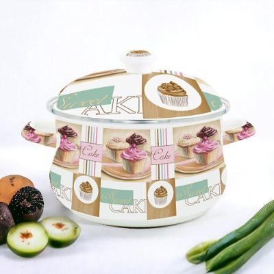 Caçarola Vintage Ferro Fundido Esmaltado 3,6L com Tampa Cake