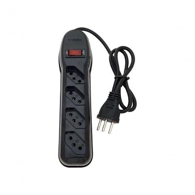 Filtro de Linha Circuit Breaker 4 Tomadas com Proteção Sobrecarga Preto Cabo 1M Megatron