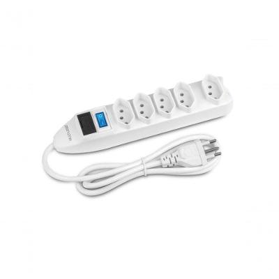 Filtro de Linha Wi300 5 Tomadas Proteção Anti-Chamas Branco Bivolt Multi