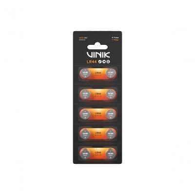 Bateria Alcalina LR44 VB44B10 1.5V para Controles Brinquedos Lanternas Sensores 10 Unidades Vinik