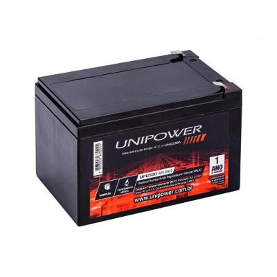 Bateria Estacionária Selada UP12120 12V 12AH VRLA Tecnologia AGM Unipower