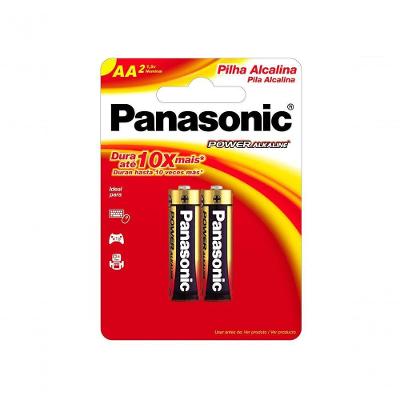 Pilha Alcalina AA LR6XAB-2B192 Alta Durabilidade 1.5V Blister com 2 Panasonic