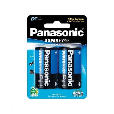 Pilha D UM-1SHS128 Super Hyper para Eletronicos Baixo Consumo Amarelo Panasonic com 2UN