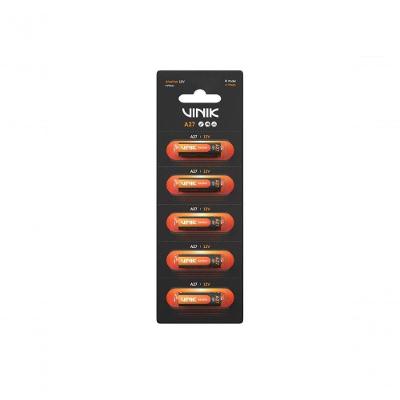 Bateria Alcalina A27 VB27B5 12V para Controles Brinquedos Lanternas Cartela 5 Unidades Vinik