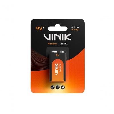 Bateria Alcalina VB9VB1 9V com Desempenho Confiável Vinik 6LR61